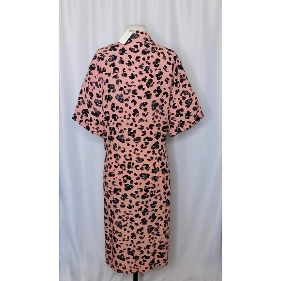 NWT!! Anthropologie MAEVE Rita Tunic Top Pink Leopard Animal Print Tie Small - Picture 11 of 16